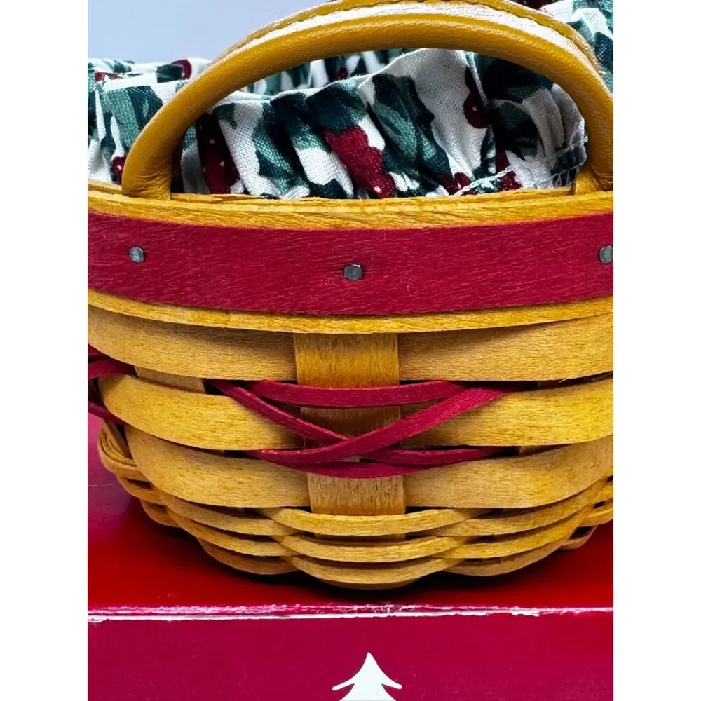Longaberger Tree Trimming Collection 1999 Mini Basket Peppermint